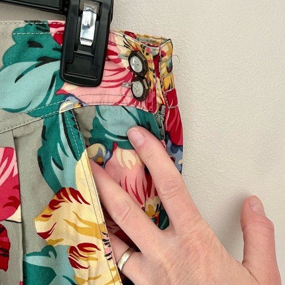 Vintage Lizwear Floral Rayon Pants Sz 10 NWOT - Beach Coastal Resort Travel - Picture 5 of 6